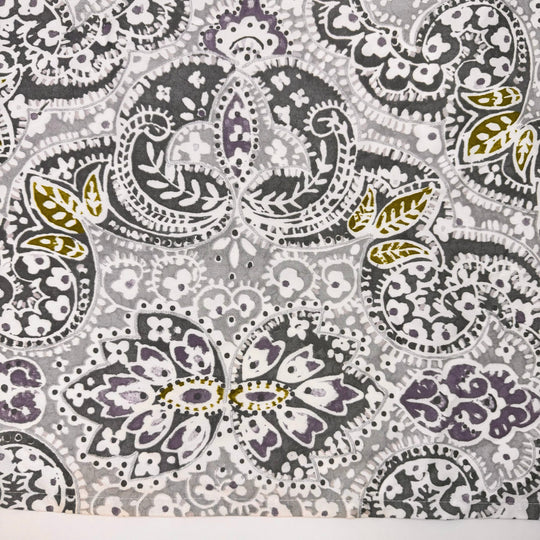 A Room Dedicated To Bags - Cotton/Poly Woven - Grey Multi Floral - 1.7M Bundle - True Deadstock fabric Fabric by private - Sustainable Textile | FABCYCLE