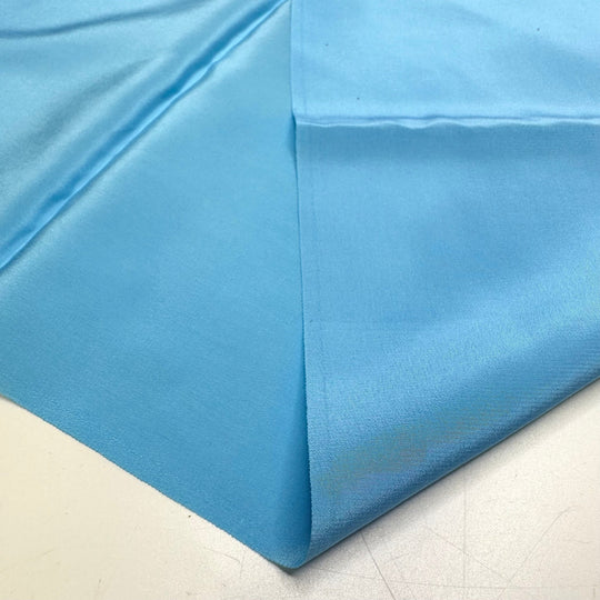 A Sky Painted On The Ceiling - Satin Silk Woven - Light Blue/Rust Orange - 3.6M Bundle - True Deadstock fabric Fabric by private - Sustainable Textile | FABCYCLE