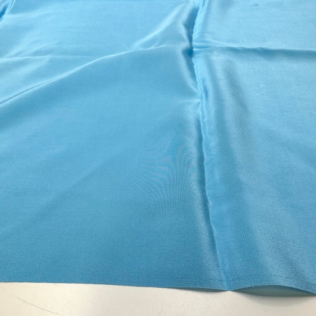 A Sky Painted On The Ceiling - Satin Silk Woven - Light Blue/Rust Orange - 3.6M Bundle - True Deadstock fabric Fabric by private - Sustainable Textile | FABCYCLE