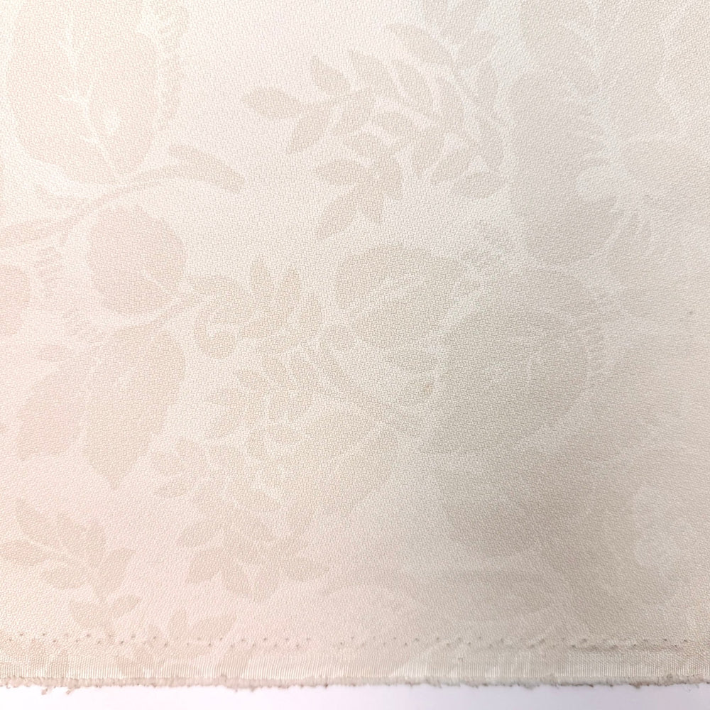 A Subtle Glance - Double Cloth Weave Polyester Blend Woven - Light Cream/Grey Floral - 2.5M Bundle - True Deadstock fabric Fabric by private - Sustainable Textile | FABCYCLE
