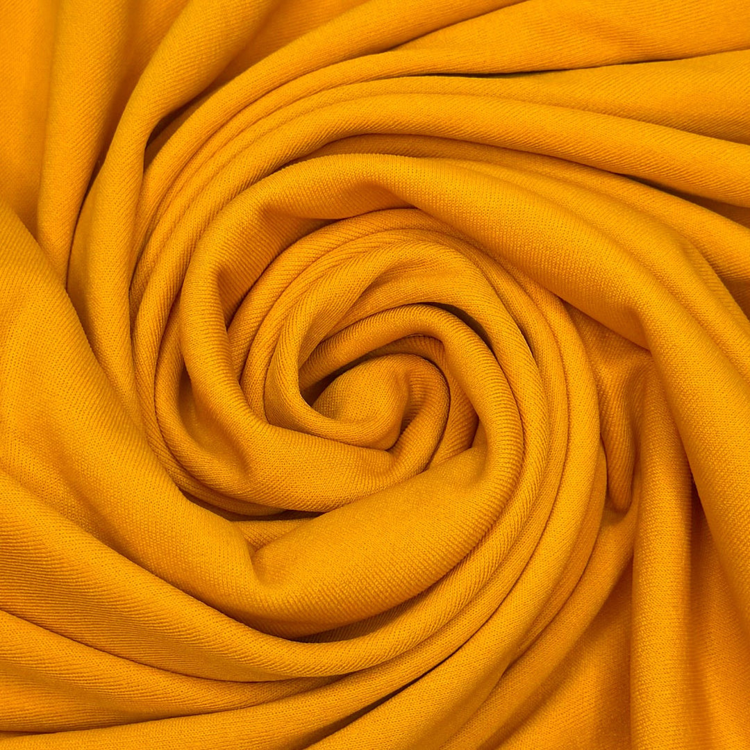 A Summer To Remember - Tubular Rib Knit Polyester Blend Knit - Dark Yellow - 2M Bundle - True Deadstock fabric Fabric by private - Sustainable Textile | FABCYCLE
