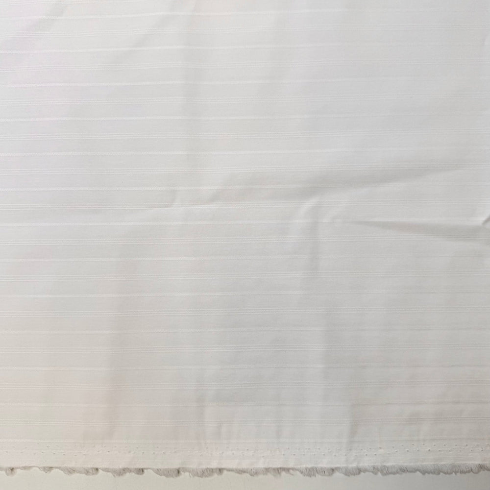 A Warm Spring Breeze - Nylon/Cotton Woven - White Stripes - 3M Bundle - True Deadstock fabric Fabric by private - Sustainable Textile | FABCYCLE