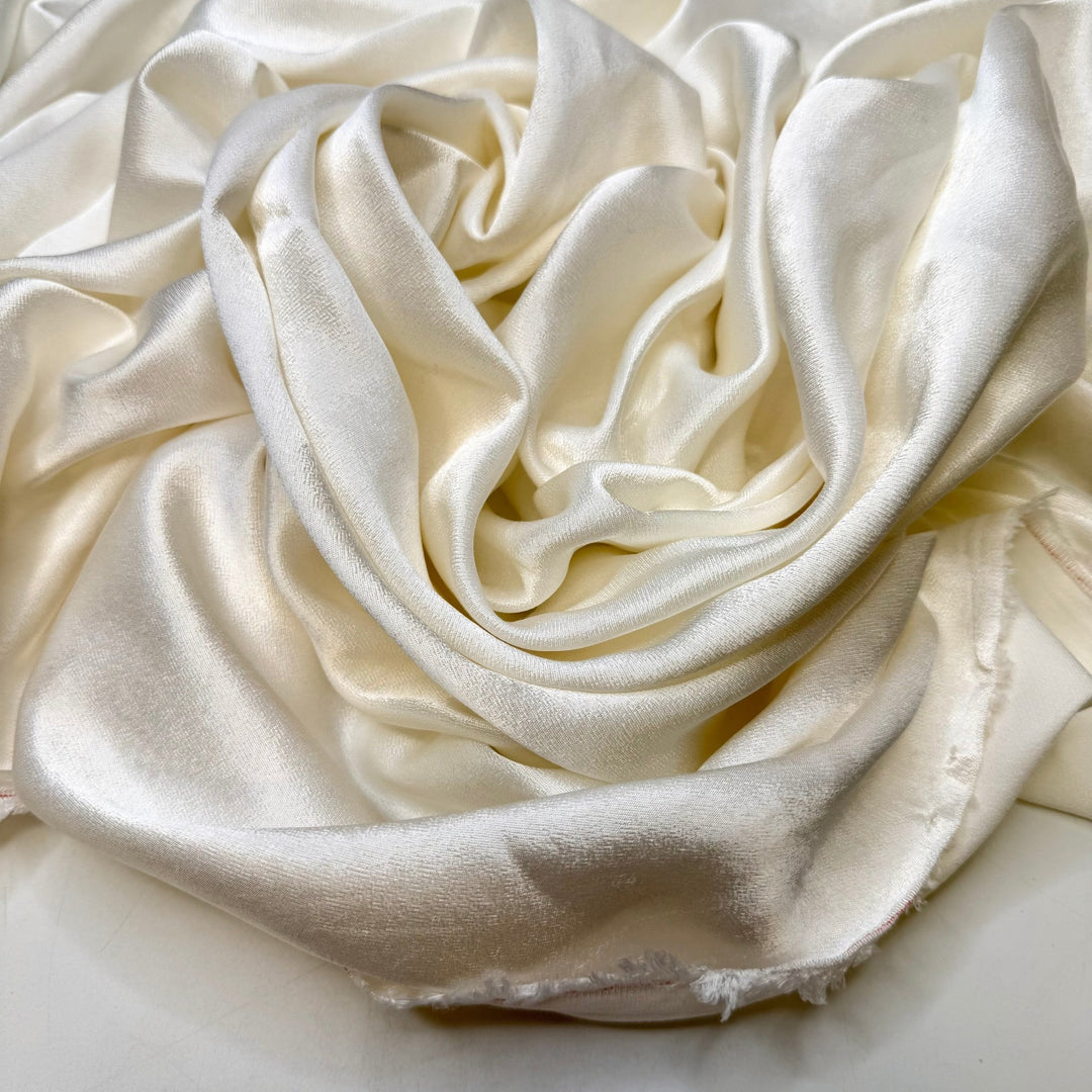 Absolute Minimum - Satin Cotton Woven - White - 2.3M Bundle - True Deadstock fabric Fabric by private - Sustainable Textile | FABCYCLE