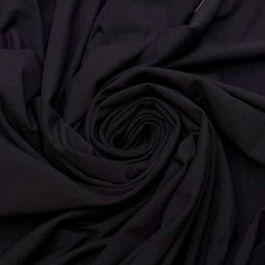 Absolute Zero - Jersey Natural Blend Knit - Black - 0.8M Bundle - True Deadstock fabric Fabric by private - Sustainable Textile | FABCYCLE