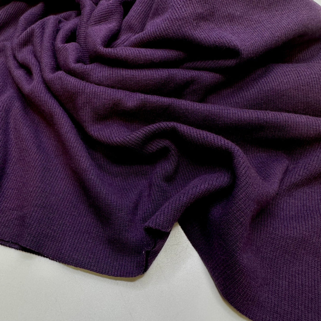 Acai Bowl - Tubular Rib Knit Natural Blend Knit - Dark Purple - 3M Bundle - True Deadstock fabric Fabric by private - Sustainable Textile | FABCYCLE