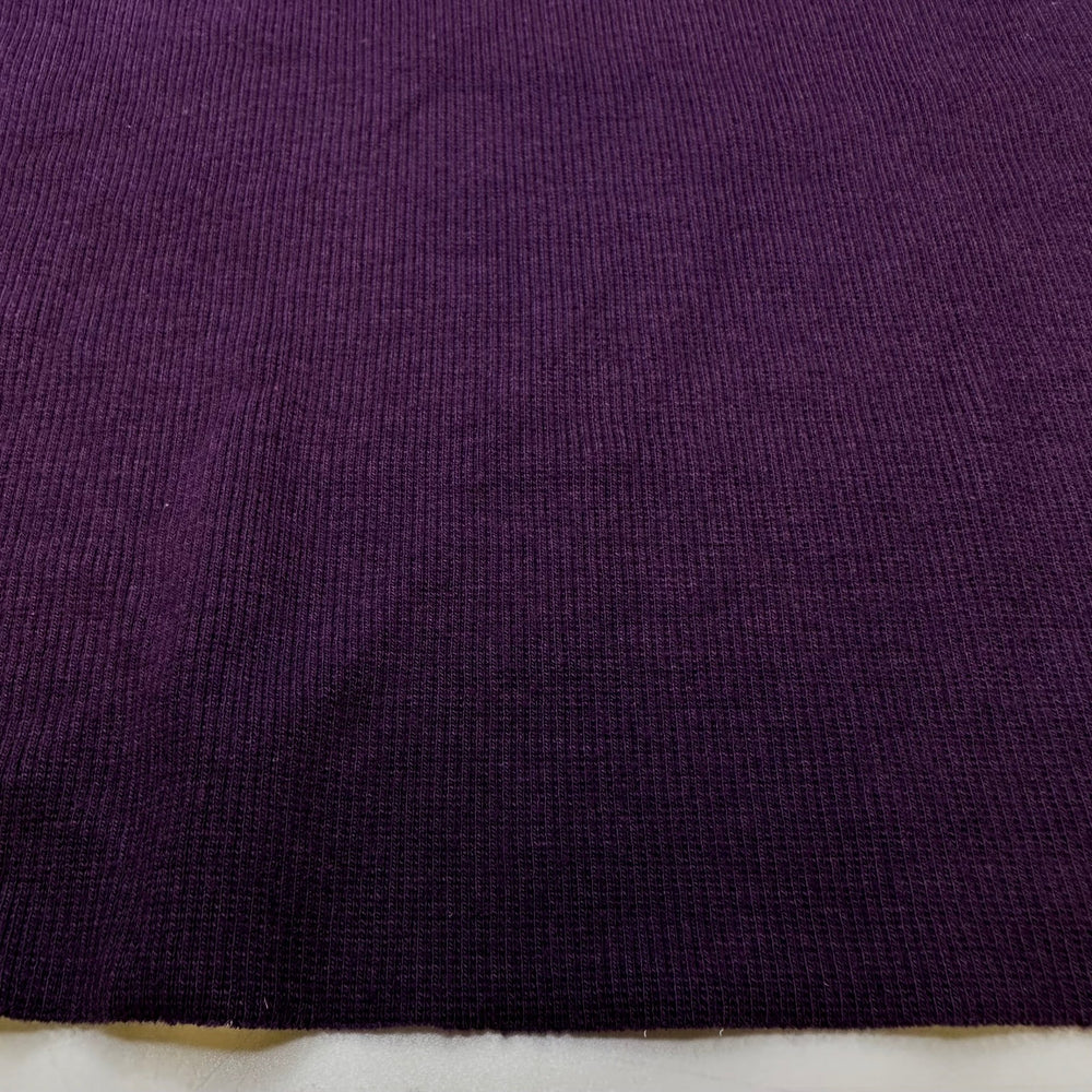Acai Bowl - Tubular Rib Knit Natural Blend Knit - Dark Purple - 3M Bundle - True Deadstock fabric Fabric by private - Sustainable Textile | FABCYCLE