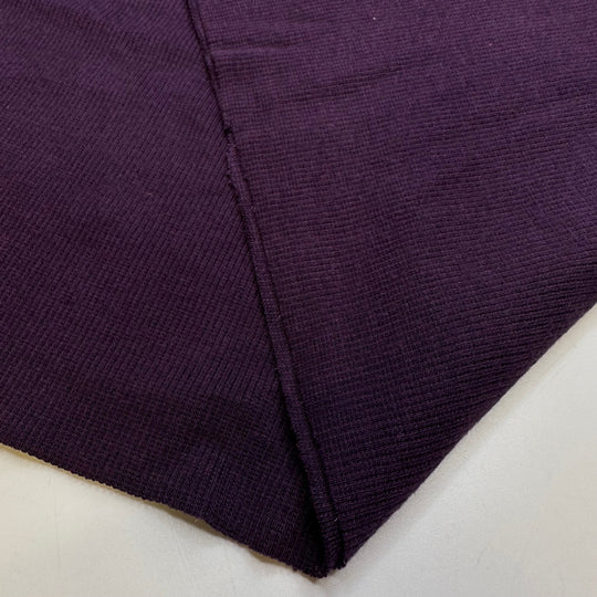 Acai Bowl - Tubular Rib Knit Natural Blend Knit - Dark Purple - 3M Bundle - True Deadstock fabric Fabric by private - Sustainable Textile | FABCYCLE