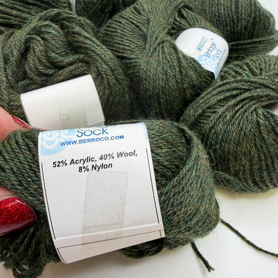 Acrylic Wool Blend Yarn - Dark Green - 7 Pack - True Deadstock supplies Fabric by private - Sustainable Textile | FABCYCLE