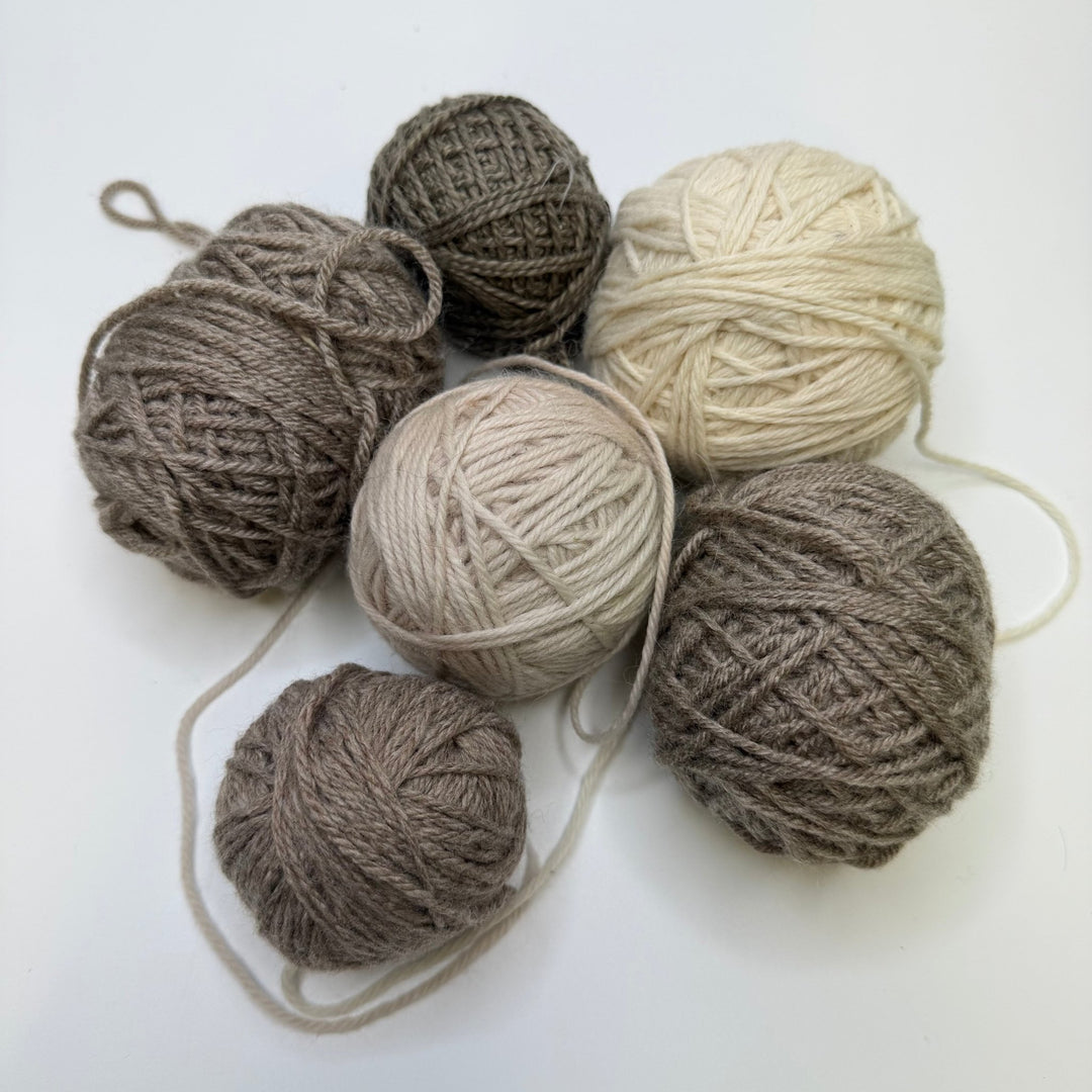 Acrylic Yarn - Beige/Brown - 6 Pack - True Deadstock supplies Fabric by private - Sustainable Textile | FABCYCLE