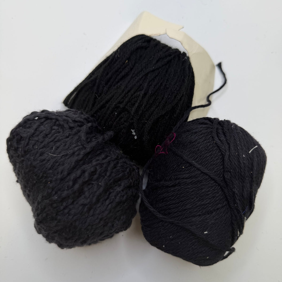 Acrylic Yarn - Black - 3 Pack - True Deadstock supplies Fabric by private - Sustainable Textile | FABCYCLE
