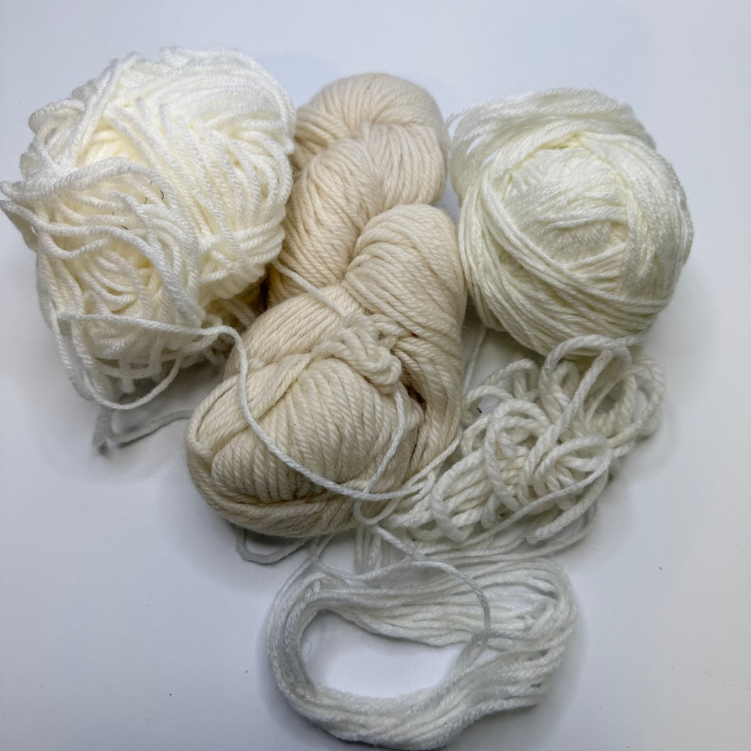 Acrylic Yarn - Cream - 3 Pack - True Deadstock supplies Fabric by private - Sustainable Textile | FABCYCLE