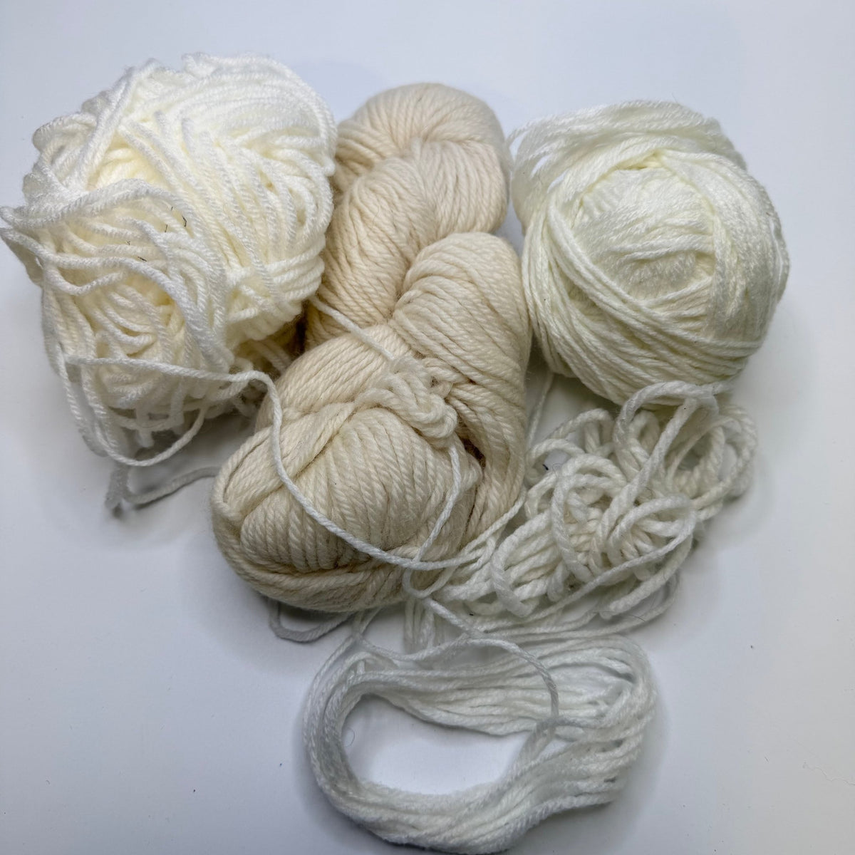 Acrylic Yarn - Cream - 3 Pack - True Deadstock supplies Fabric by private - Sustainable Textile | FABCYCLE