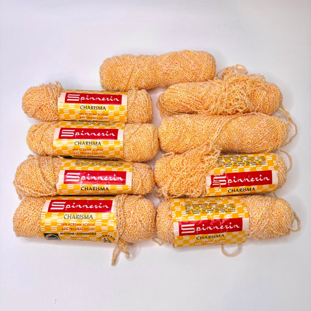 Acrylic Yarn - Dark Yellow/Cream - 9 Pack - True Deadstock supplies Fabric by private - Sustainable Textile | FABCYCLE