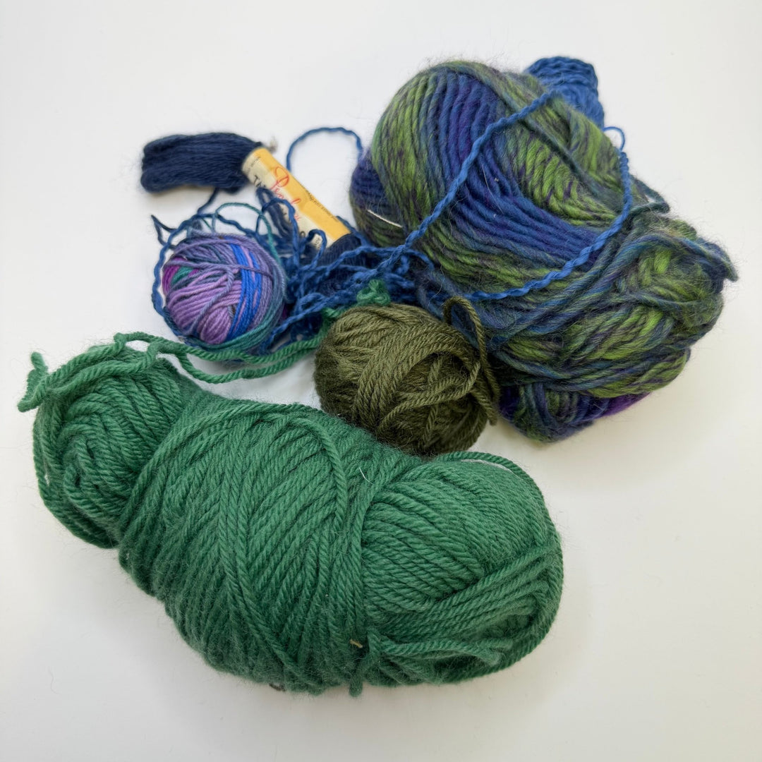 Acrylic Yarn - Green/Blue - 6 Pack - True Deadstock supplies Fabric by private - Sustainable Textile | FABCYCLE