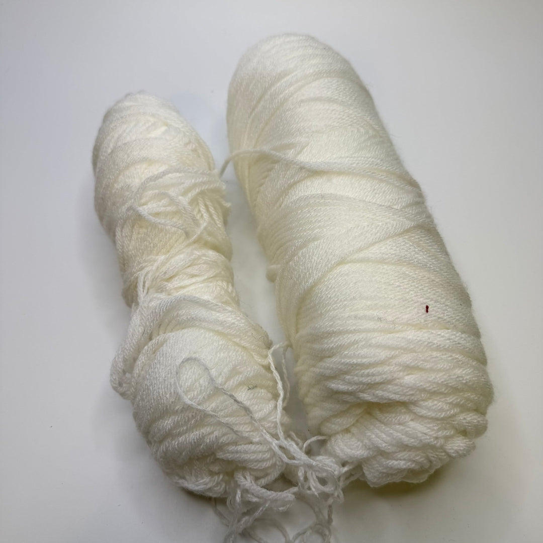 Acrylic Yarn - White - 2 Pack - True Deadstock supplies Fabric by private - Sustainable Textile | FABCYCLE