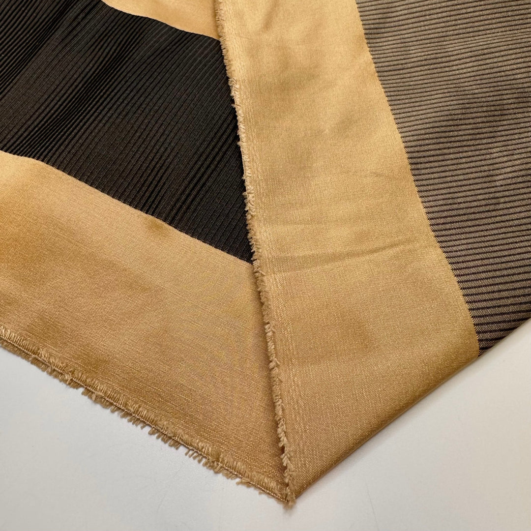 Add Garland To The Banister - Taffeta Polyester Blend Woven - Gold/Black Stripes - 1.1M Bundle - True Deadstock fabric Fabric by private - Sustainable Textile | FABCYCLE