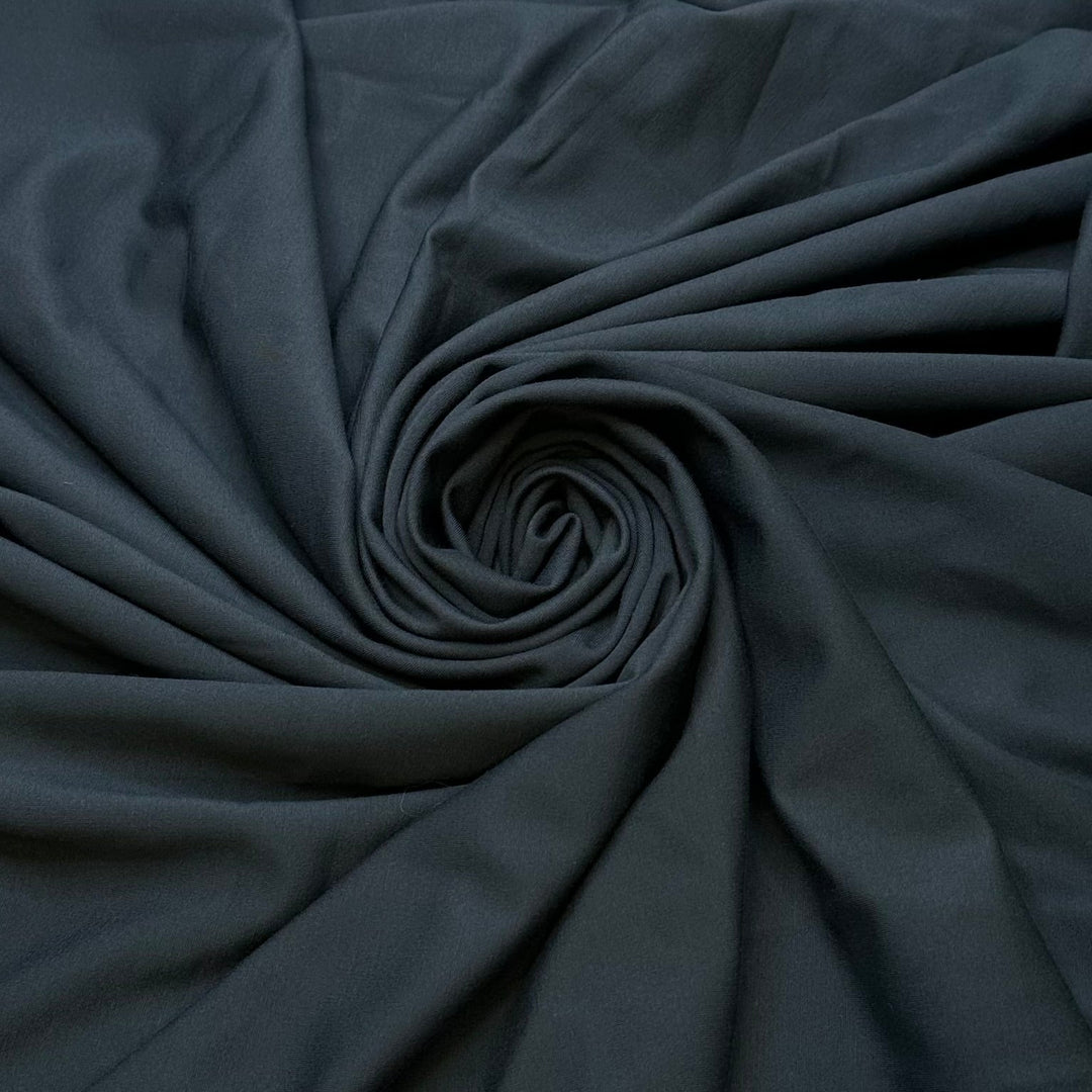 Adding Elastic To The Waistband - Poly/Cotton Knit - Dark Teal - 0.85M Bundle - True Deadstock fabric Fabric by private - Sustainable Textile | FABCYCLE