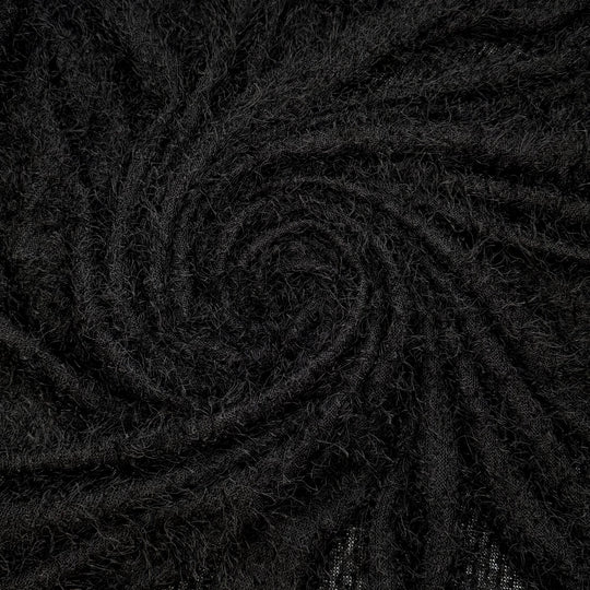 Afterparty - Sweater Knit Polyester Blend Knit - Black - 1.7M Bundle - True Deadstock fabric Fabric by private - Sustainable Textile | FABCYCLE