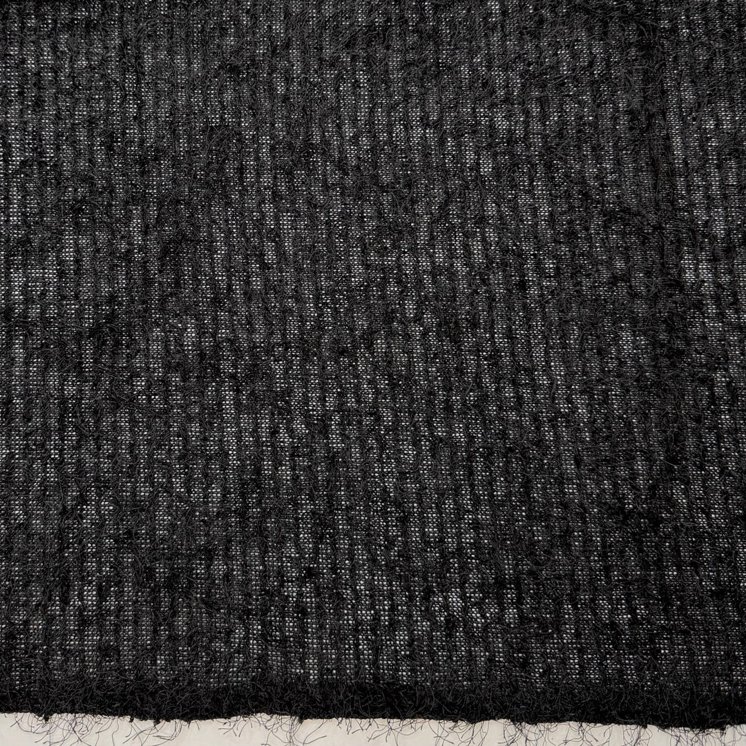 Afterparty - Sweater Knit Polyester Blend Knit - Black - 1.7M Bundle - True Deadstock fabric Fabric by private - Sustainable Textile | FABCYCLE