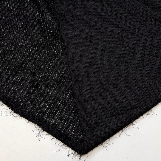 Afterparty - Sweater Knit Polyester Blend Knit - Black - 1.7M Bundle - True Deadstock fabric Fabric by private - Sustainable Textile | FABCYCLE
