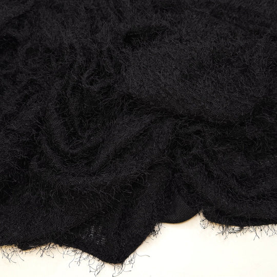 Afterparty - Sweater Knit Polyester Blend Knit - Black - 1.7M Bundle - True Deadstock fabric Fabric by private - Sustainable Textile | FABCYCLE