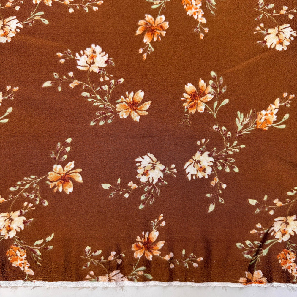 Agate - Poly Woven - Brown Multi Floral - Bundles - True Deadstock fabric Fabric by private - Sustainable Textile | FABCYCLE