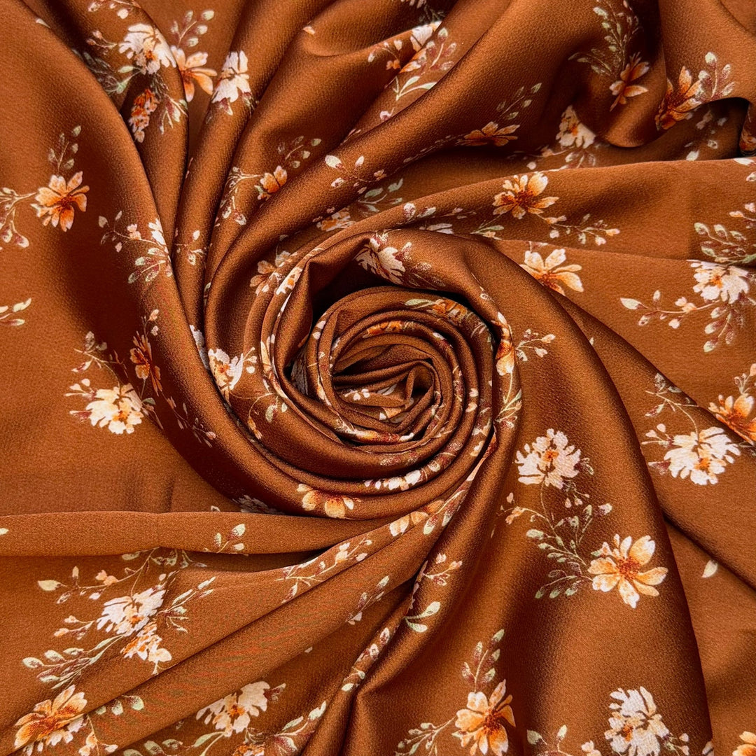 Agate - Poly Woven - Brown Multi Floral - Bundles - True Deadstock fabric Fabric by private - Sustainable Textile | FABCYCLE