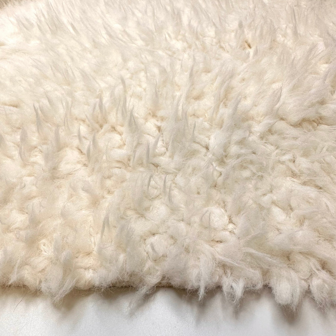 Albino Chewbacca - Faux Fur Suede Backing Polyester Blend Woven - Light White/Pink - Bundles - True Deadstock fabric Fabric by private - Sustainable Textile | FABCYCLE