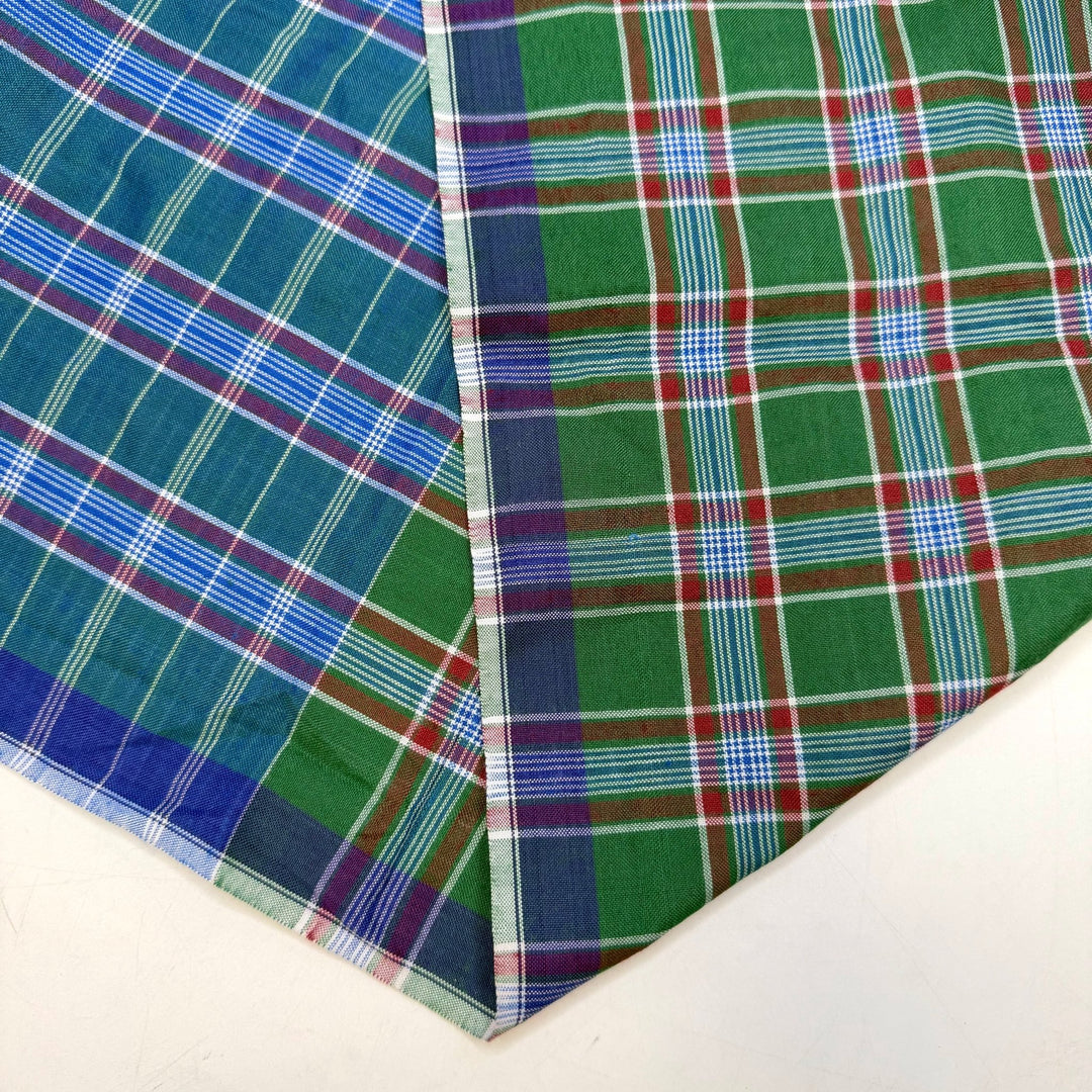 All According To Plaid - Polyester Blend Woven - Dark Green/Blue Plaid - 1.95M Bundle - True Deadstock fabric Fabric by private - Sustainable Textile | FABCYCLE