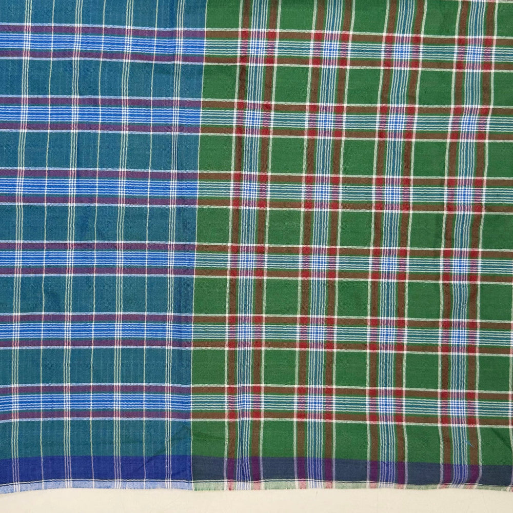 All According To Plaid - Polyester Blend Woven - Dark Green/Blue Plaid - 1.95M Bundle - True Deadstock fabric Fabric by private - Sustainable Textile | FABCYCLE