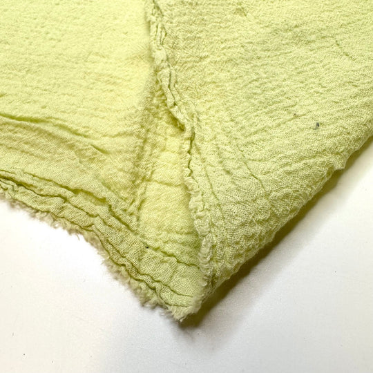 All Matching Appliances - Crinkle Gauze Cotton Woven - Light Light Avocado Green - 3.15M Bundle - True Deadstock fabric Fabric by private - Sustainable Textile | FABCYCLE