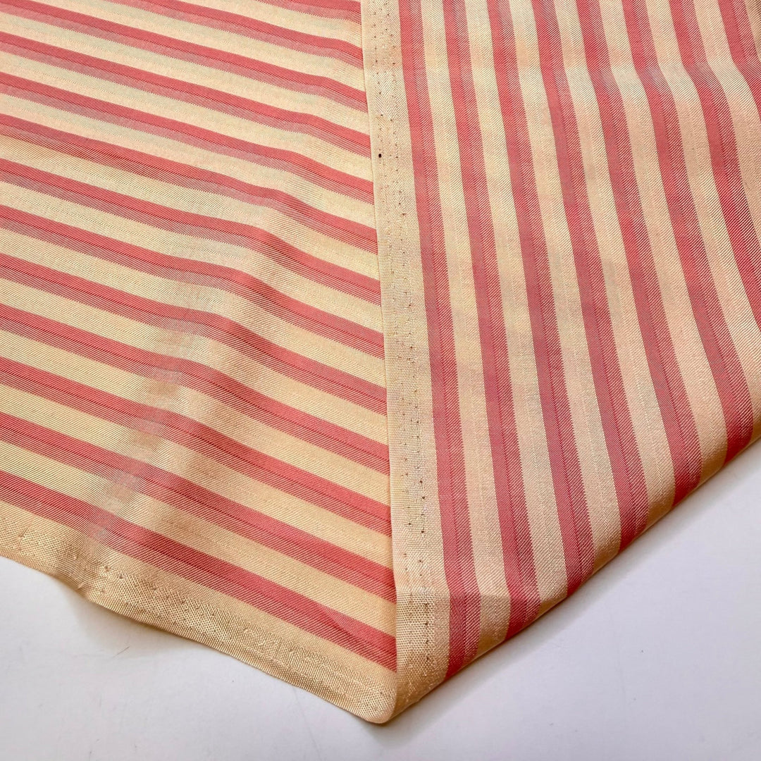All My Microtrends Are Outdated - Polyester Blend Woven - Cream/Pink Stripes - 1.4M Bundle - True Deadstock fabric Fabric by private - Sustainable Textile | FABCYCLE