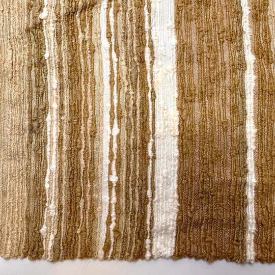 All The Texture - Natural Blend Woven - Beige/White Abstract - 0.85M Bundle - True Deadstock fabric Fabric by private - Sustainable Textile | FABCYCLE