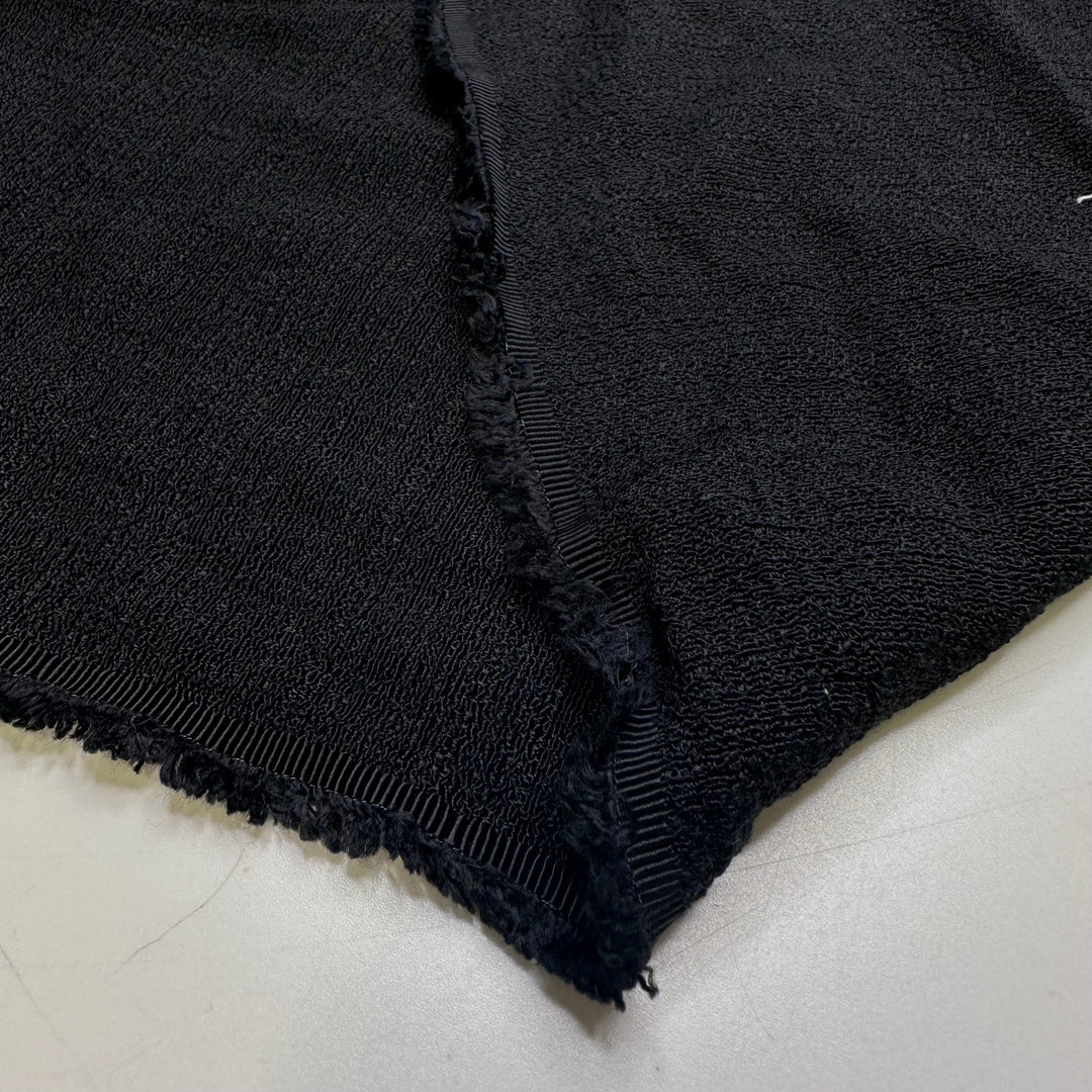 All The Texture - Polyester Blend Woven - Black - 3.25M Bundle - True Deadstock fabric Fabric by private - Sustainable Textile | FABCYCLE