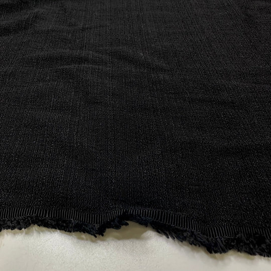 All The Texture - Polyester Blend Woven - Black - 3.25M Bundle - True Deadstock fabric Fabric by private - Sustainable Textile | FABCYCLE