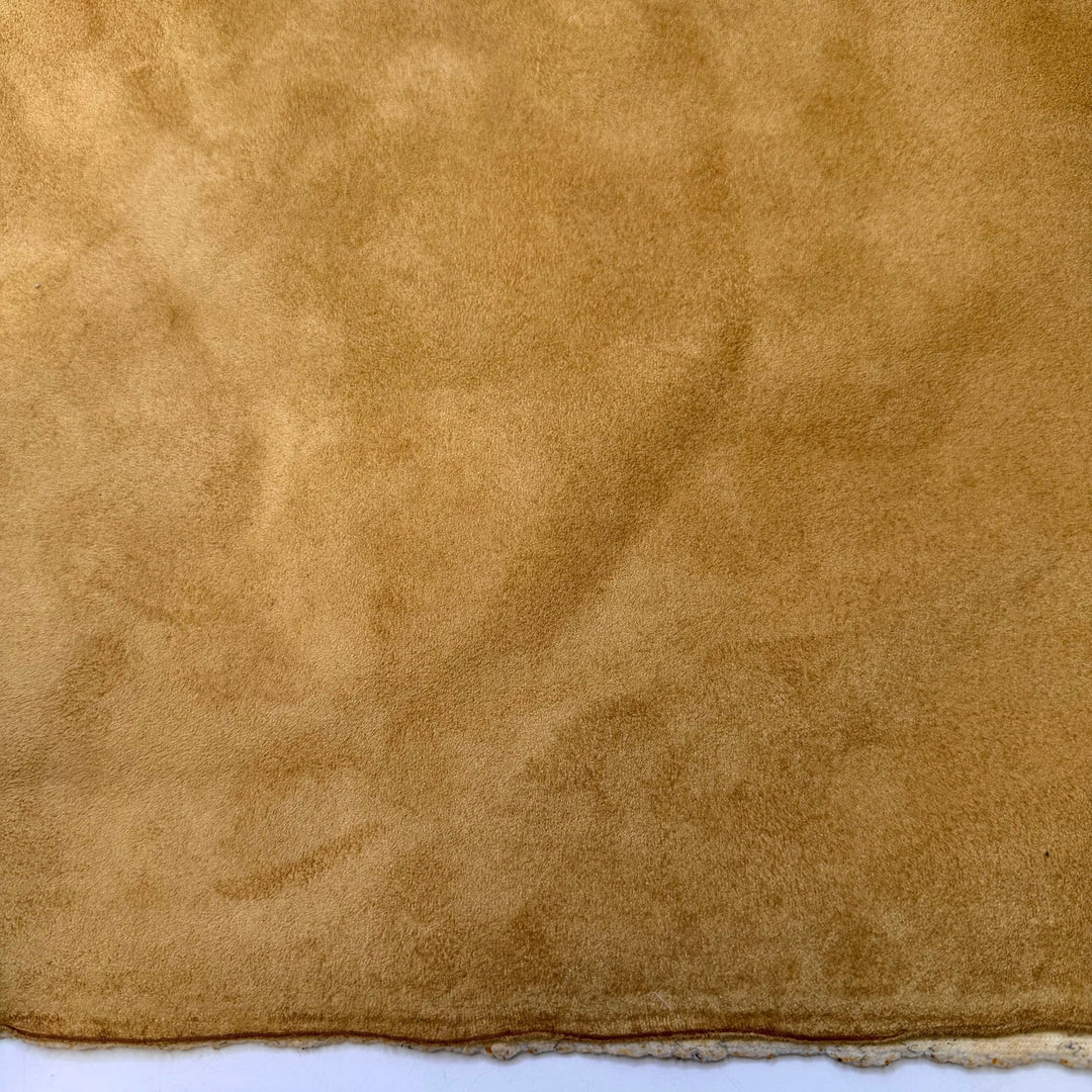 All Wrapped Up - Faux Suede Fleece Lined Polyester Blend Woven - Beige/Cream - 2M Bundle - True Deadstock fabric Fabric by private - Sustainable Textile | FABCYCLE