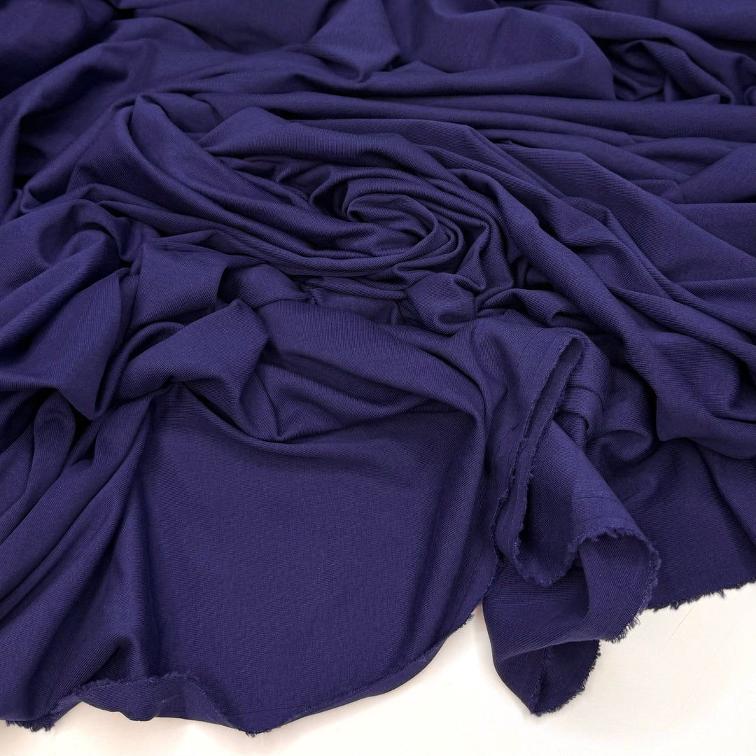 Almost Matching Ribbing - Rib Knit Cotton Blend Knit - Dark Blue - 1.75M Bundle - True Deadstock fabric Fabric by private - Sustainable Textile | FABCYCLE