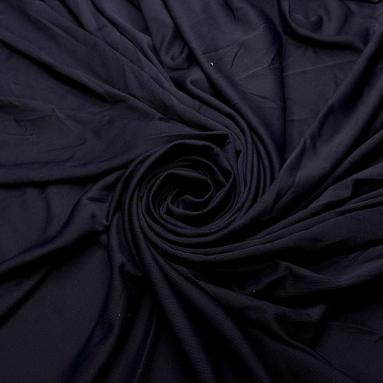 Alone In The Dark - Interlock Polyester Blend Knit - Dark Navy - 2M Bundle - True Deadstock fabric Fabric by private - Sustainable Textile | FABCYCLE