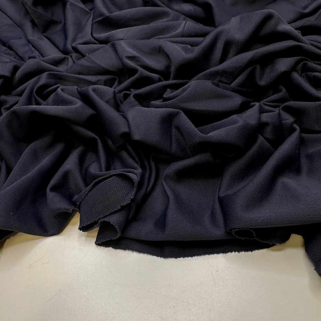 Alone In The Dark - Interlock Polyester Blend Knit - Dark Navy - 2M Bundle - True Deadstock fabric Fabric by private - Sustainable Textile | FABCYCLE