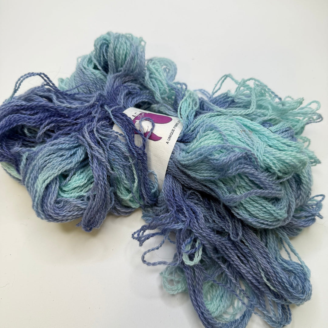 Alpaca Wool Twisted Yarn - Blue/Purple - Individual - True Deadstock supplies Fabric by private - Sustainable Textile | FABCYCLE