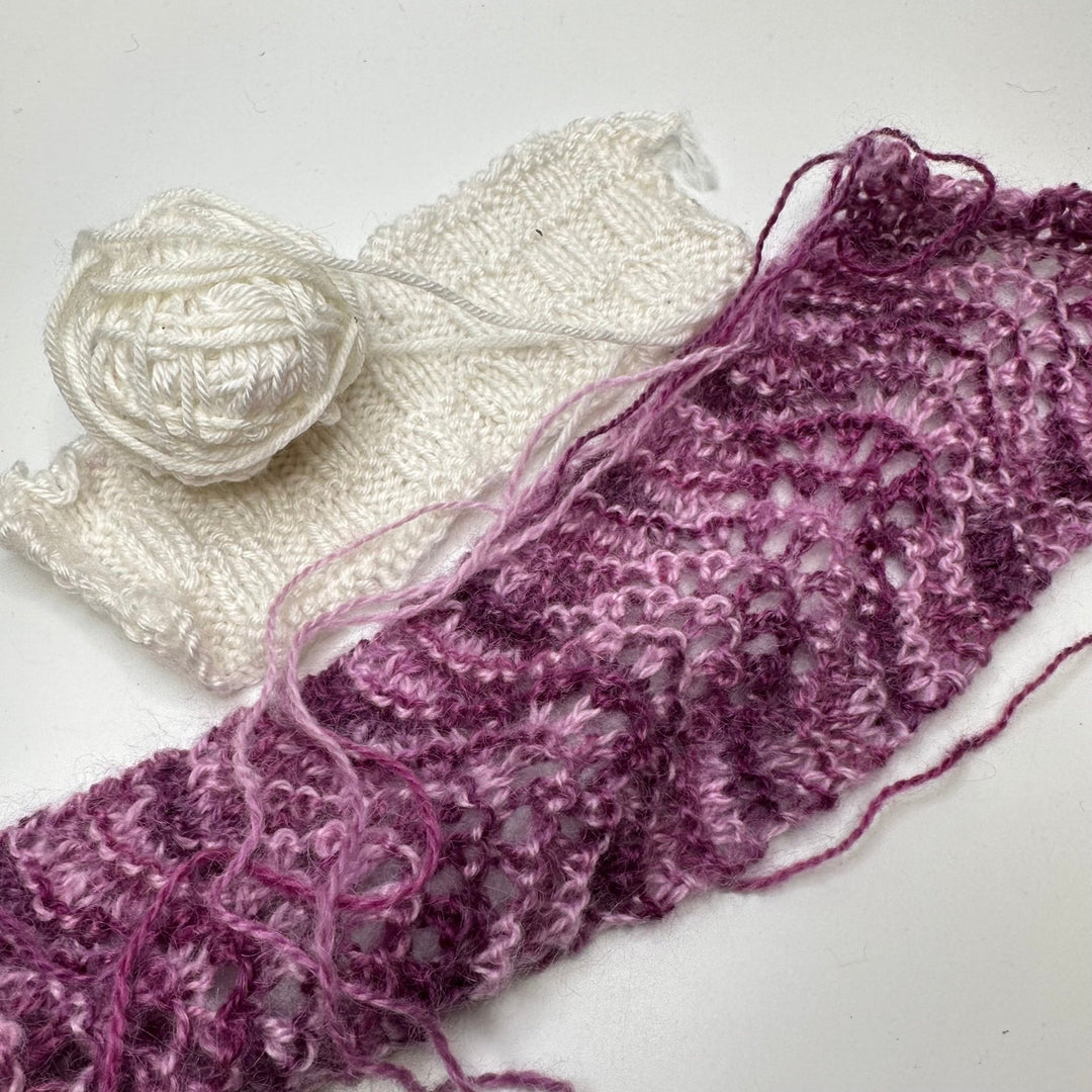 Already Started Yarn - White/Purple - 2 Pack - True Deadstock supplies Fabric by private - Sustainable Textile | FABCYCLE