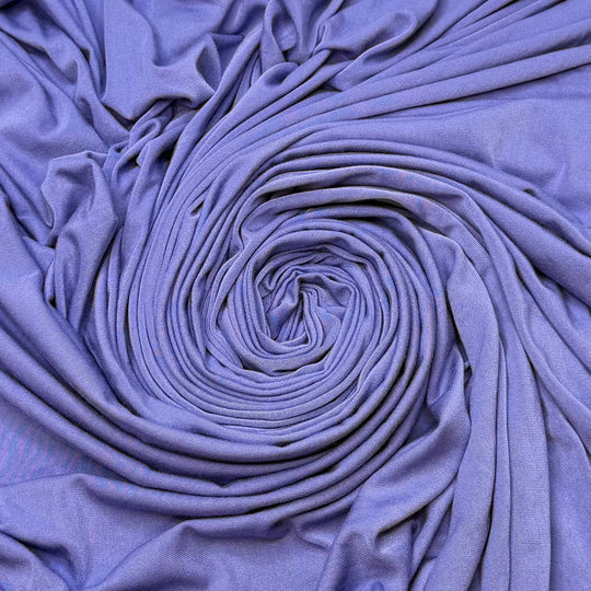 Alstroemeria - Jersey Bamboo Blend Knit - Light Blue/Purple - 2.15M Bundle - True Deadstock fabric Fabric by private - Sustainable Textile | FABCYCLE