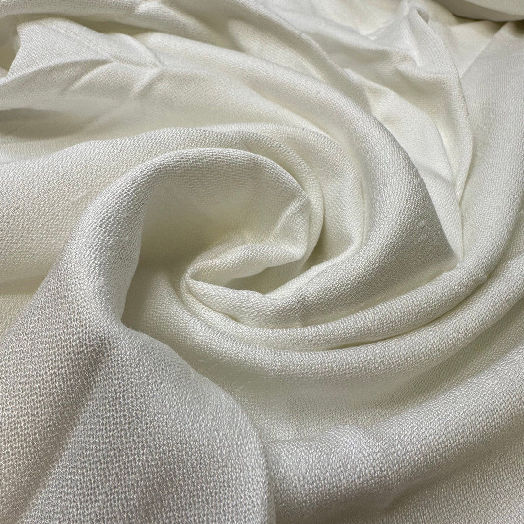 Always Be My Baby - Vintage Herringbone Linen/Cotton Woven - White - 1.45M Bundle - True Deadstock fabric Fabric by private - Sustainable Textile | FABCYCLE