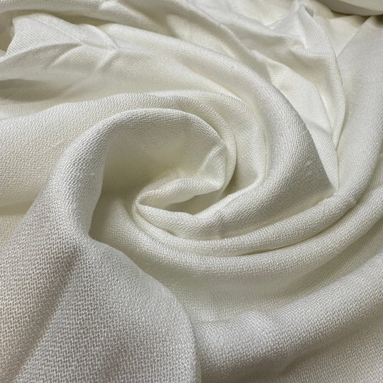 Always Be My Baby - Vintage Herringbone Linen/Cotton Woven - White - 1.45M Bundle - True Deadstock fabric Fabric by private - Sustainable Textile | FABCYCLE