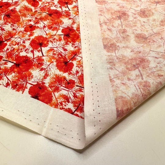 Always Remember - Cotton Woven - White/Red Floral - 1.75M Bundle - True Deadstock fabric Fabric by private - Sustainable Textile | FABCYCLE