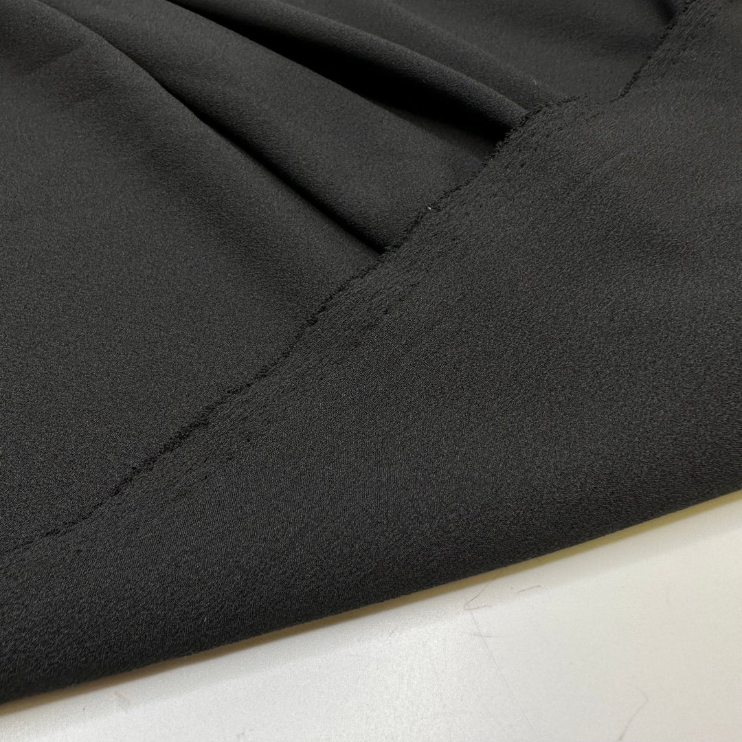 Always Wearing Black - Crepe Poly Woven - Black - 1.6M Bundle - True Deadstock fabric Fabric by private - Sustainable Textile | FABCYCLE