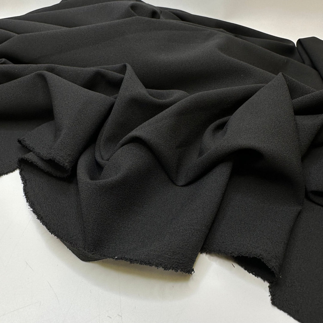 Always Wearing Black - Crepe Poly Woven - Black - 1.6M Bundle - True Deadstock fabric Fabric by private - Sustainable Textile | FABCYCLE