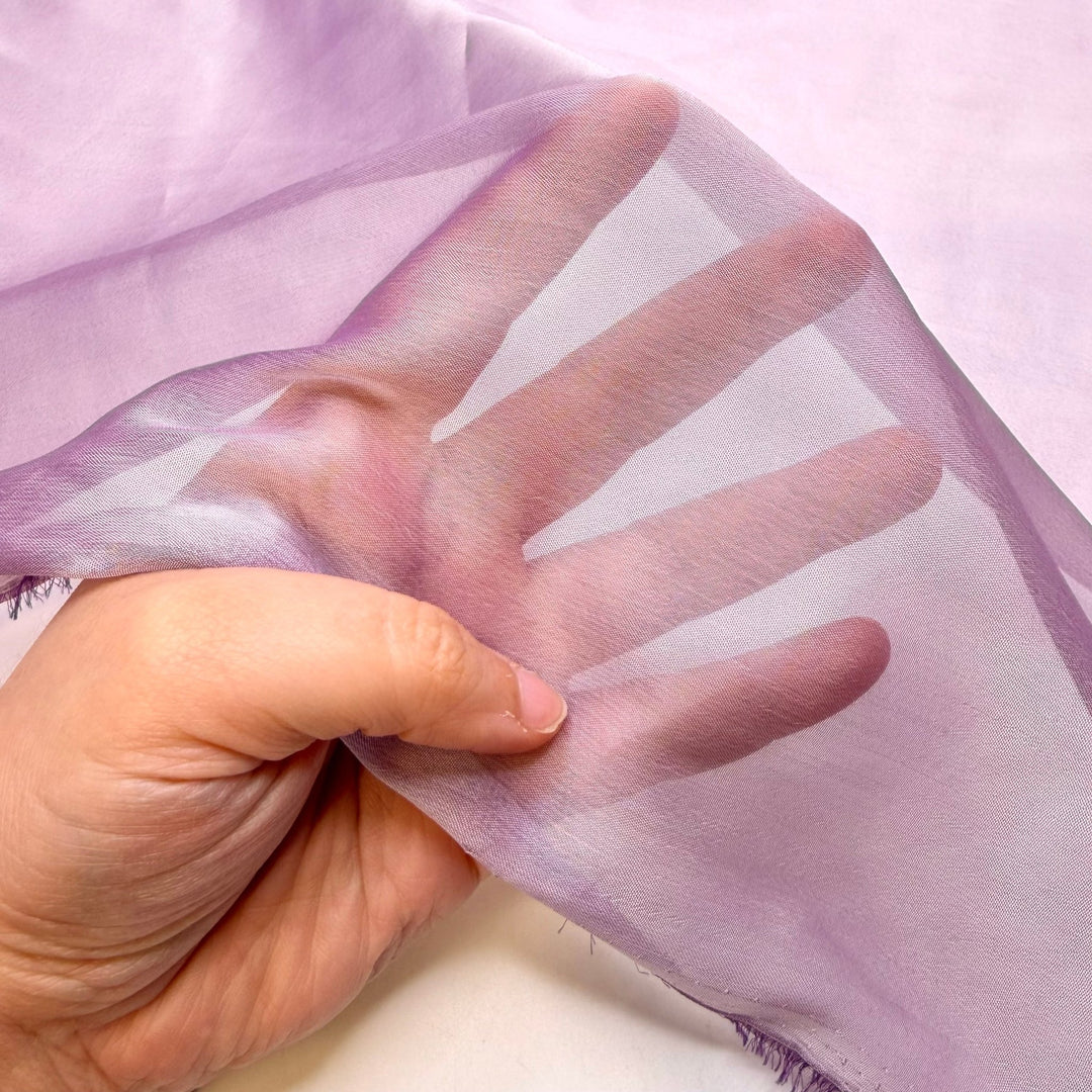 Amethyst Dreaming - Iridescent Chiffon Poly Woven - Light Purple - Bundles - True Deadstock fabric Fabric by private - Sustainable Textile | FABCYCLE