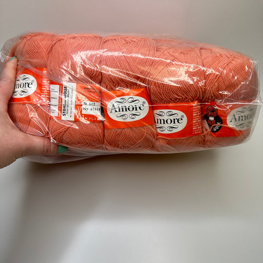Amore Acrylic Yarn - Coral Pink - Individual - True Deadstock supplies Fabric by private - Sustainable Textile | FABCYCLE