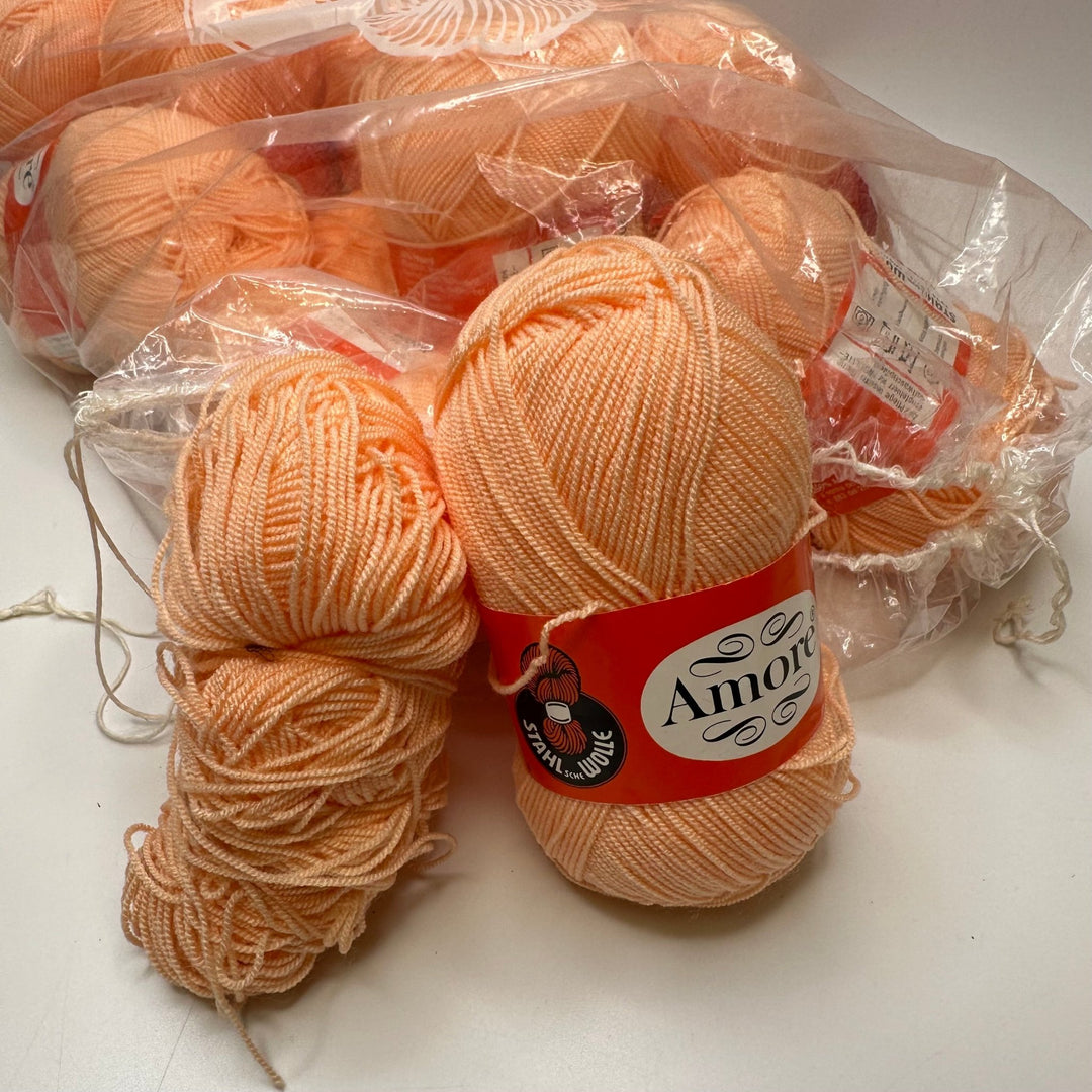 Amore Acrylic Yarn - Light Peach Pink - Individual - True Deadstock supplies Fabric by private - Sustainable Textile | FABCYCLE